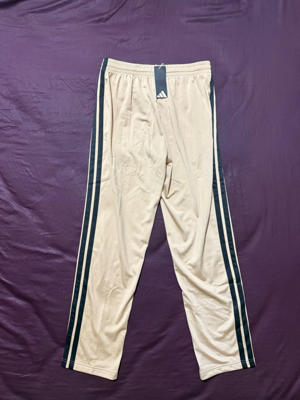 ADIDAS Men's OPEN HEM BOTTOM Tricot Track Pants Warm Sandstone JX5510 Sz XL, 2XL - Picture 8 of 9